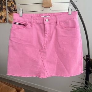 Tommy Hilfiger Pink Denim Mini Skirt